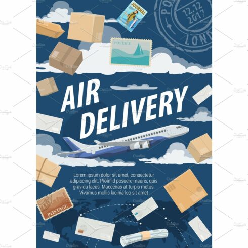 Post air mail delivery service cover image.