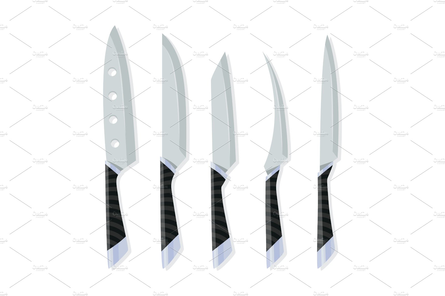 Different kind of knives for cover image.