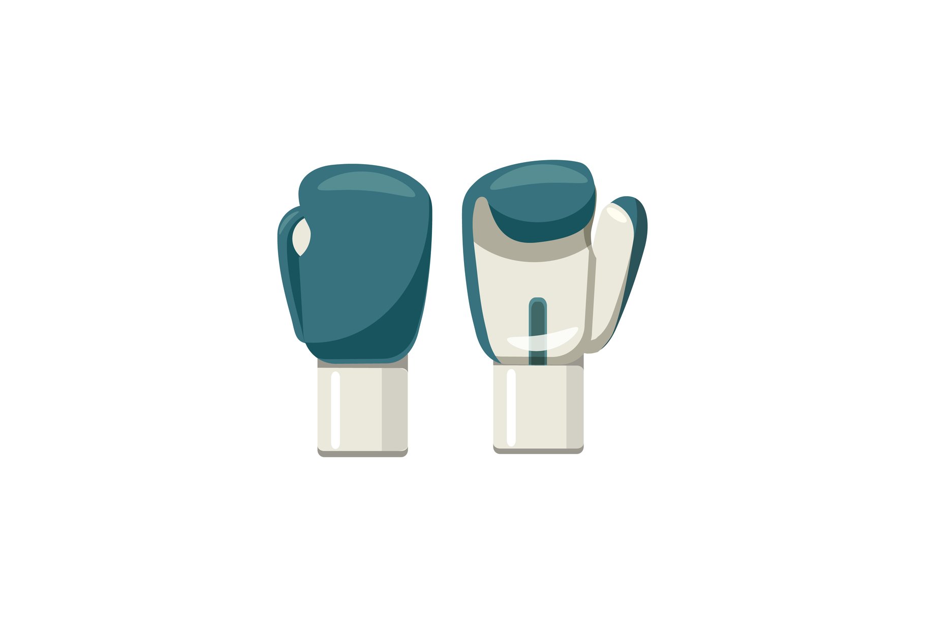 Boxing gloves icon, cartoon style cover image.