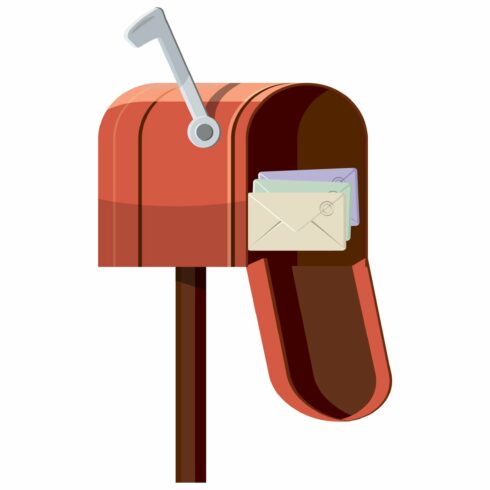 Mailbox icon, cartoon style cover image.
