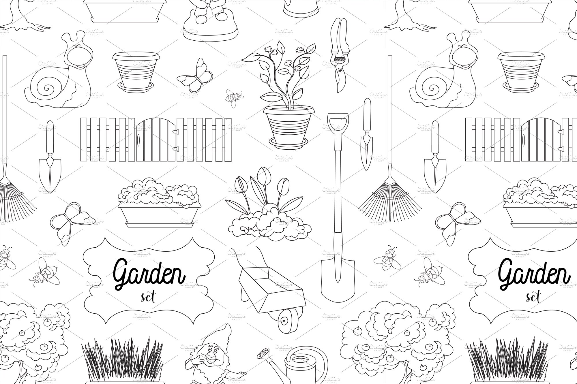 Garden set pattern cover image.