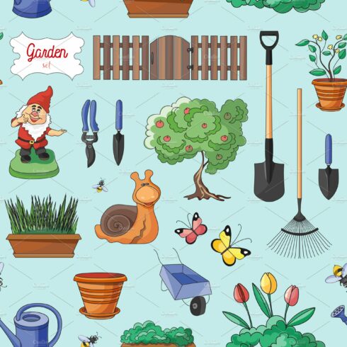 Gardening colorful pattern cover image.