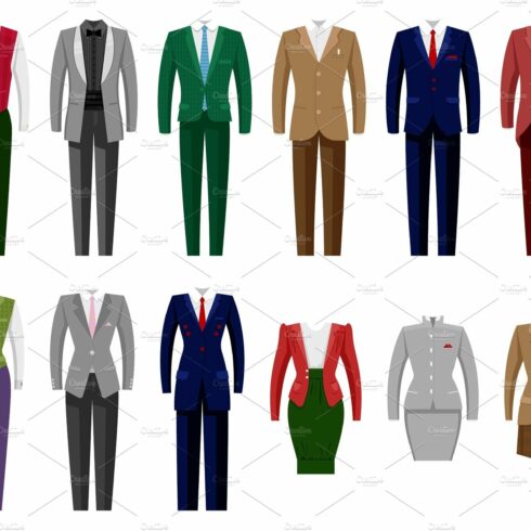 Business suit vector mail or female cover image.