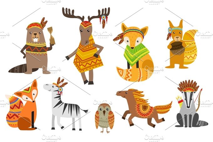 Animals Wearing Tribal Clothing Collection cover image.