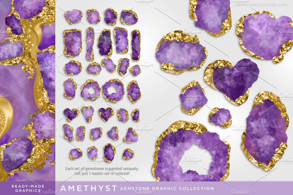 gem illustrations amethyst creativemarket 45