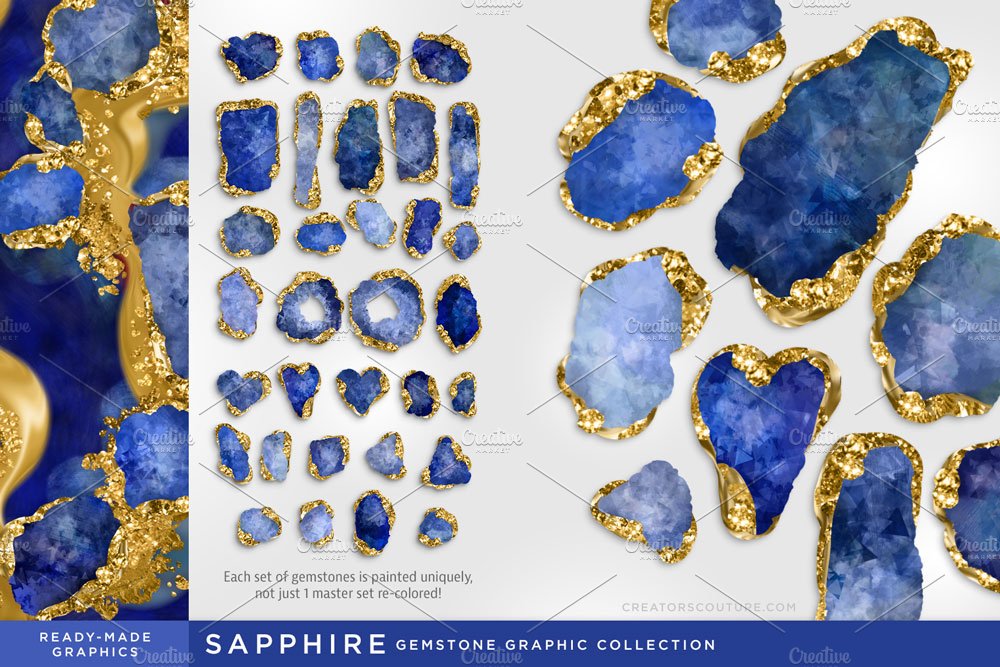 gem illustrations sapphire creativemarket 257