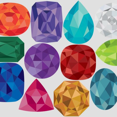 12 Birthstones, Gemstones SVG, PNG cover image.