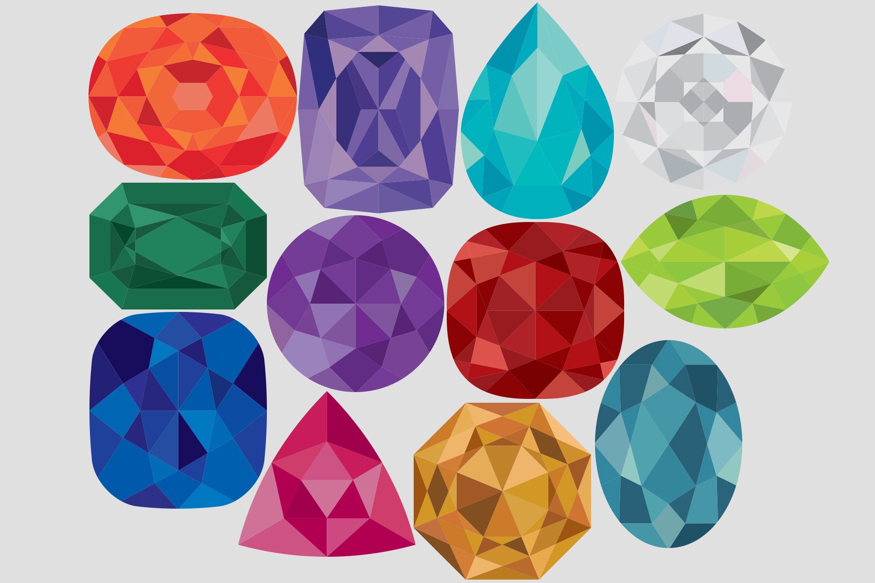 12 Birthstones, Gemstones SVG, PNG cover image.