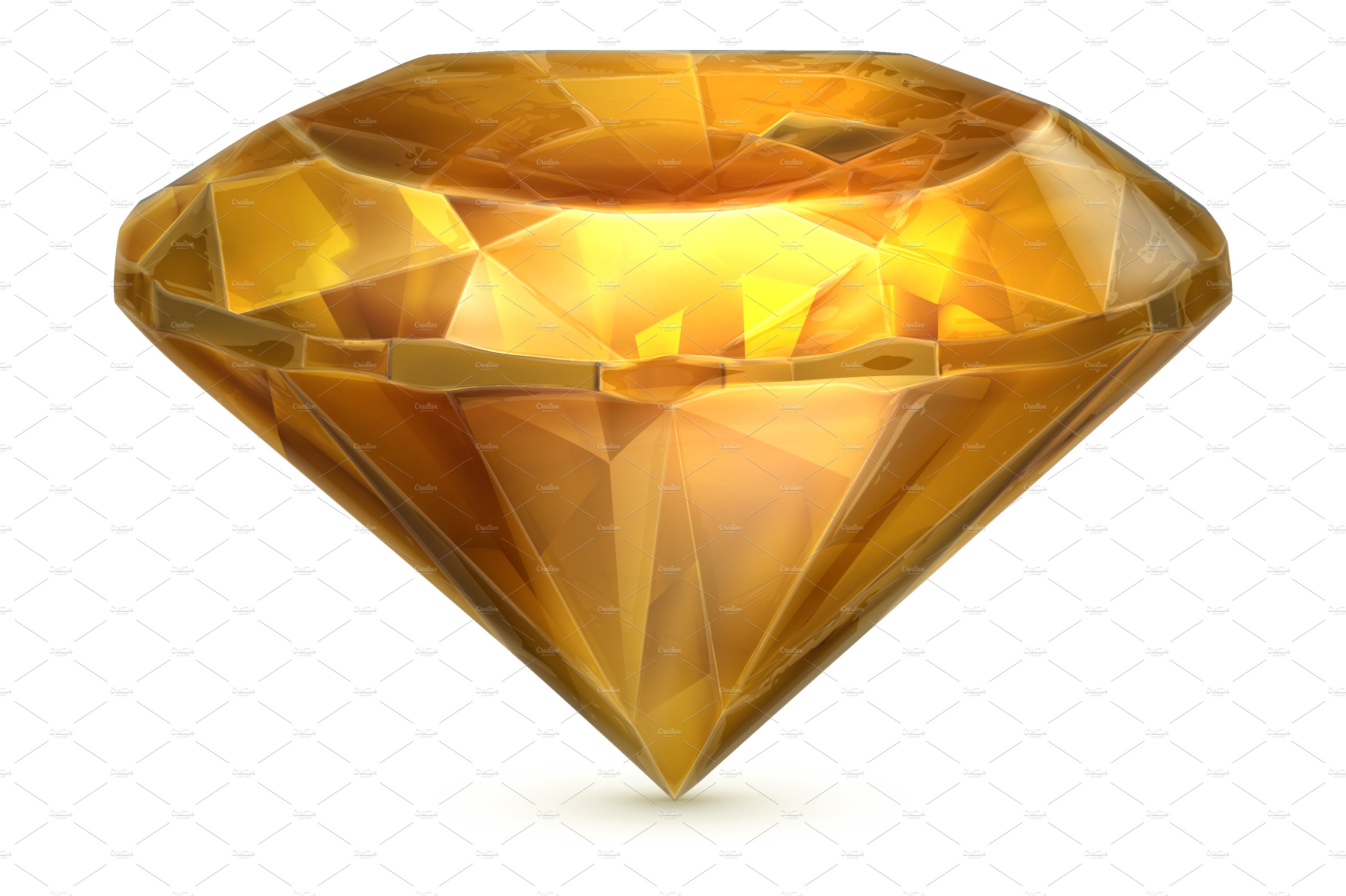 Gem, brilliants, diamonds vector set preview image.