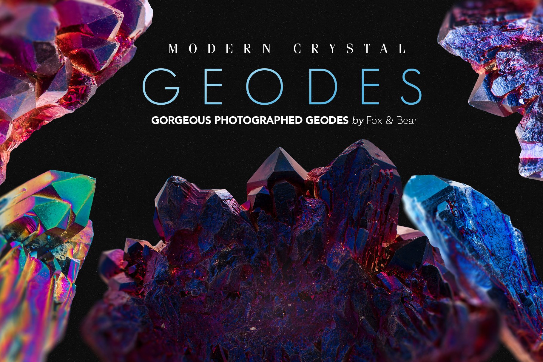 Modern Geode Gem Crystals preview image.
