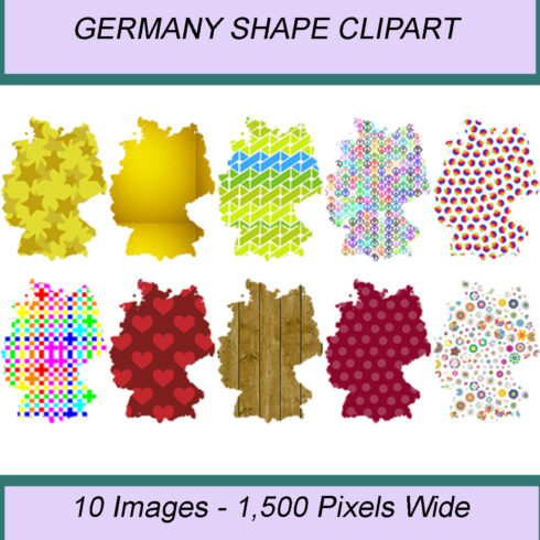 GERMANY SHAPE CLIPART ICONS cover image.