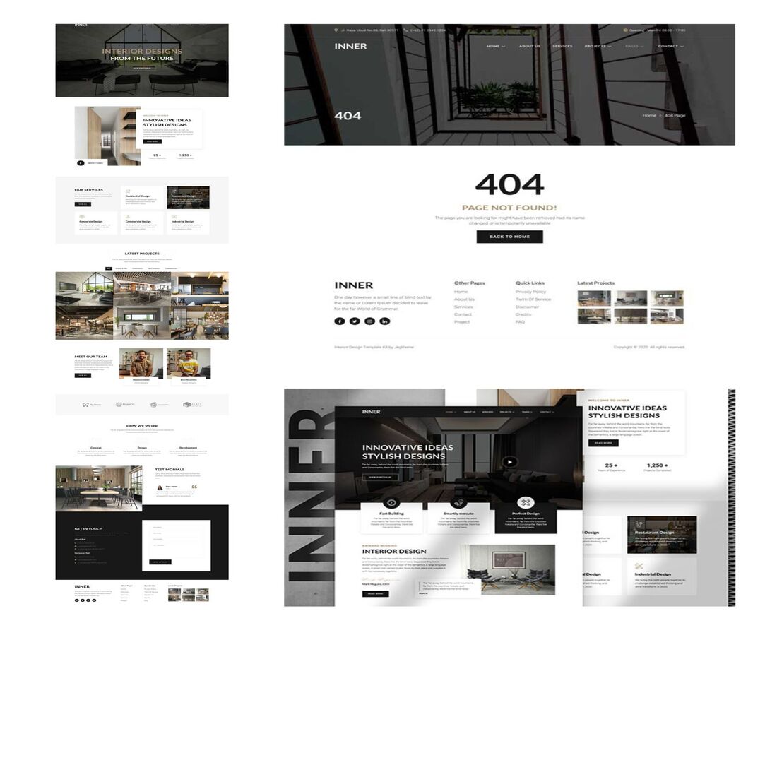 Inner – Interior Design & Architecture Template Kit preview image.