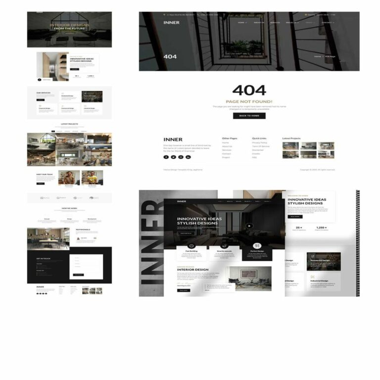 Inner Interior Design & Architecture Template Kit MasterBundles