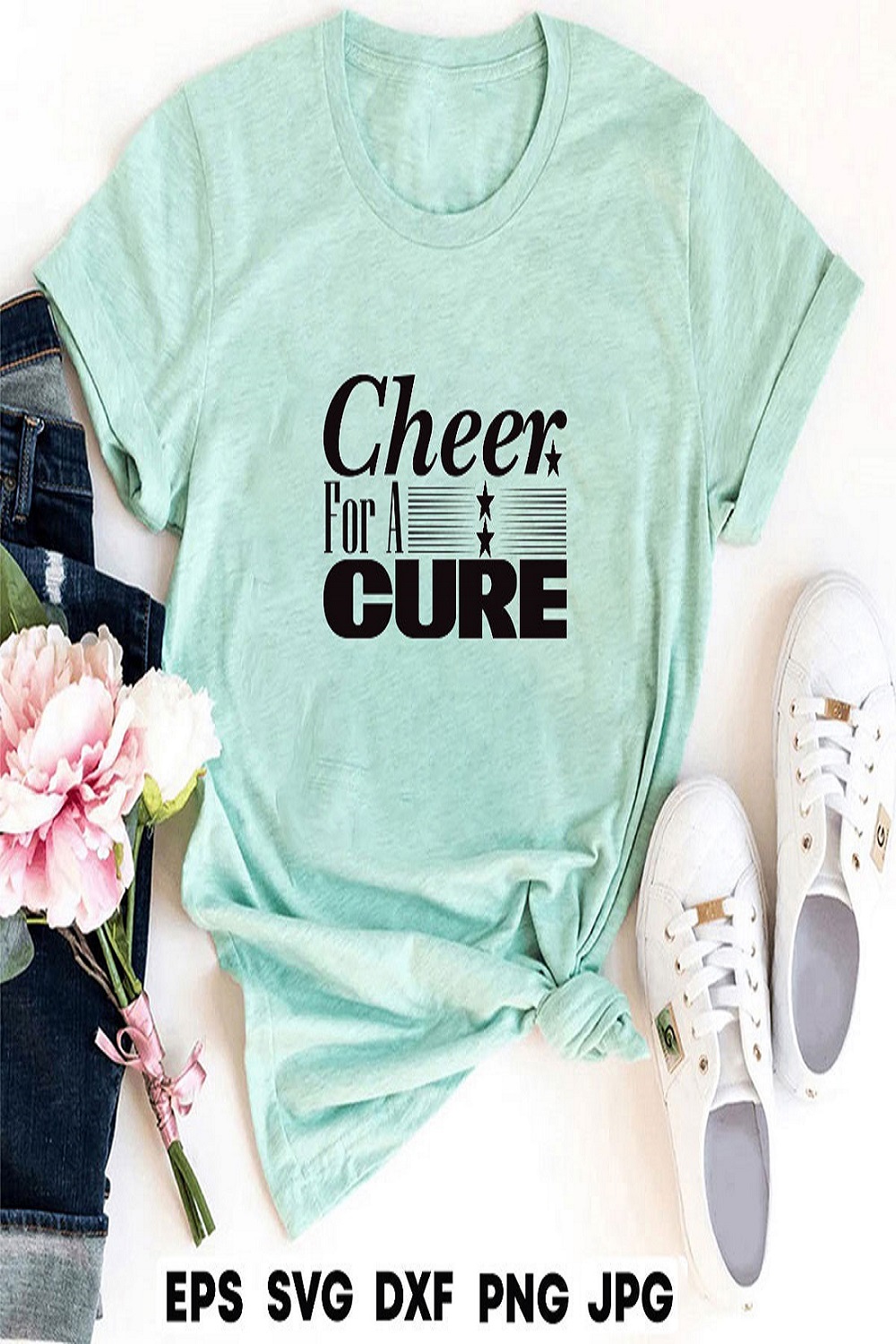 Cheer For A Cure pinterest preview image.