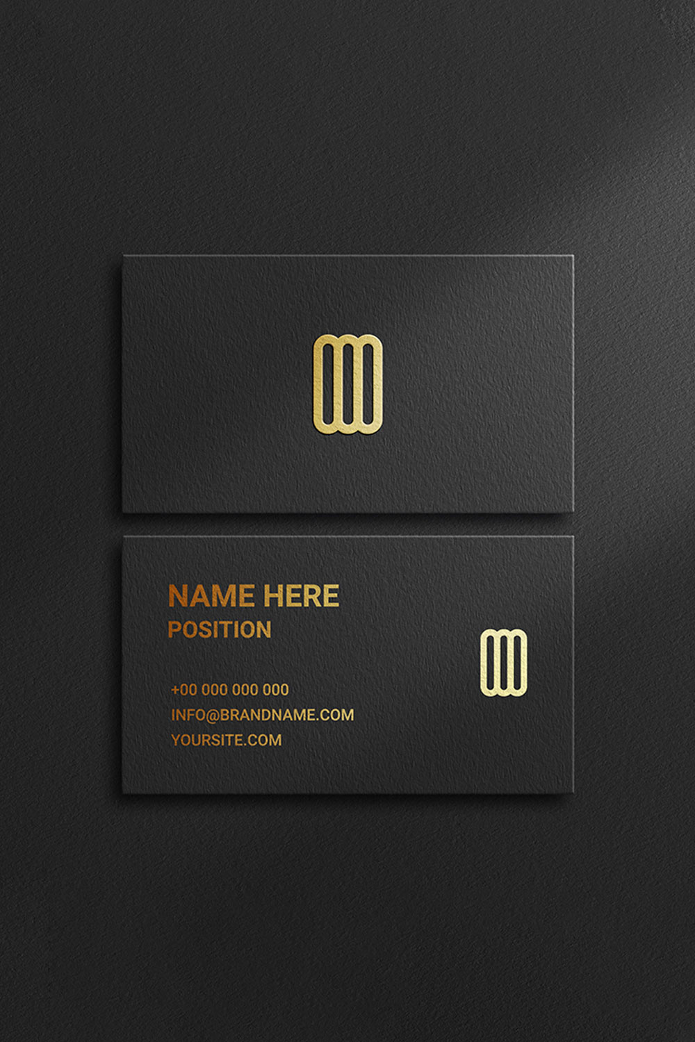 Free Luxury Business Card Mockup Template pinterest preview image.