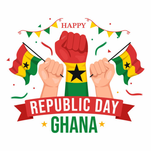 14 Happy Ghana Republic Day Illustration cover image.