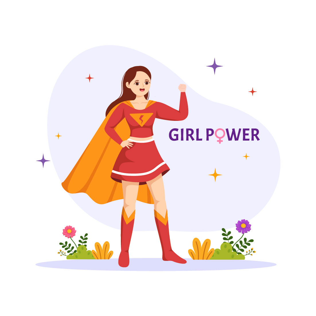 11 Girl Power Vector Illustration preview image.