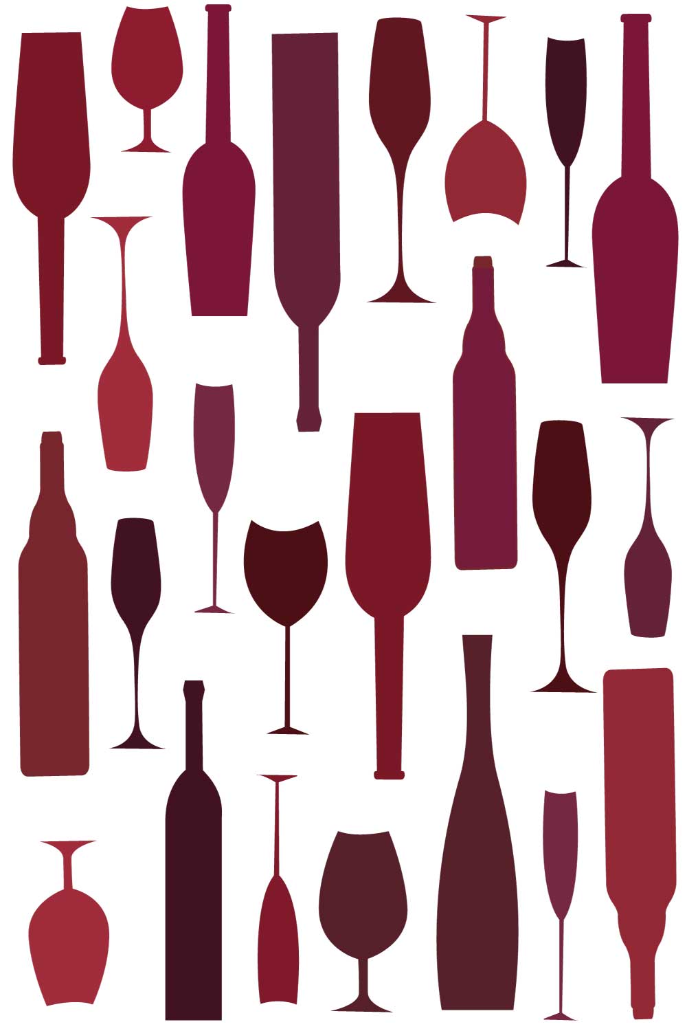 wine glasses and bottles pinterest preview image.