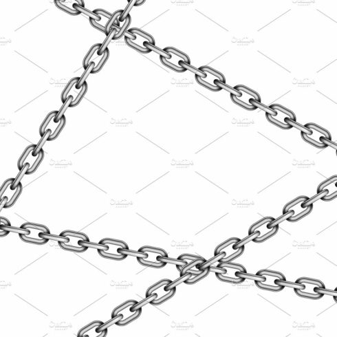 Glossy metal crossed chains cover image.