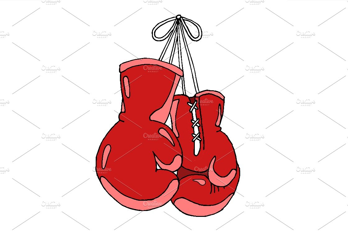 Hanging boxing gloves set cover image.