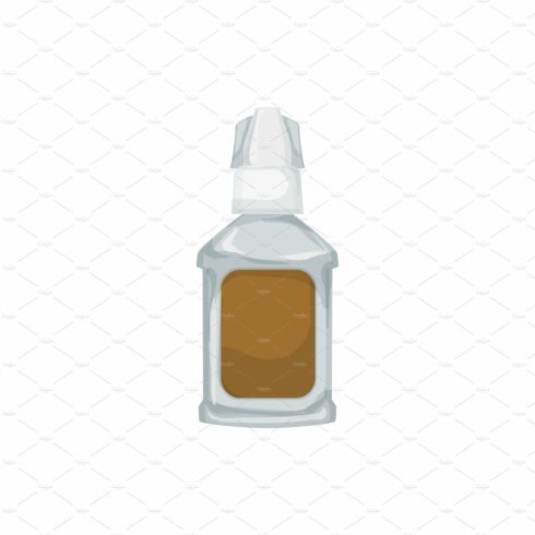 adhesive glue bottle cartoon vector cover image.