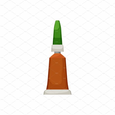 container glue bottle cartoon vector cover image.