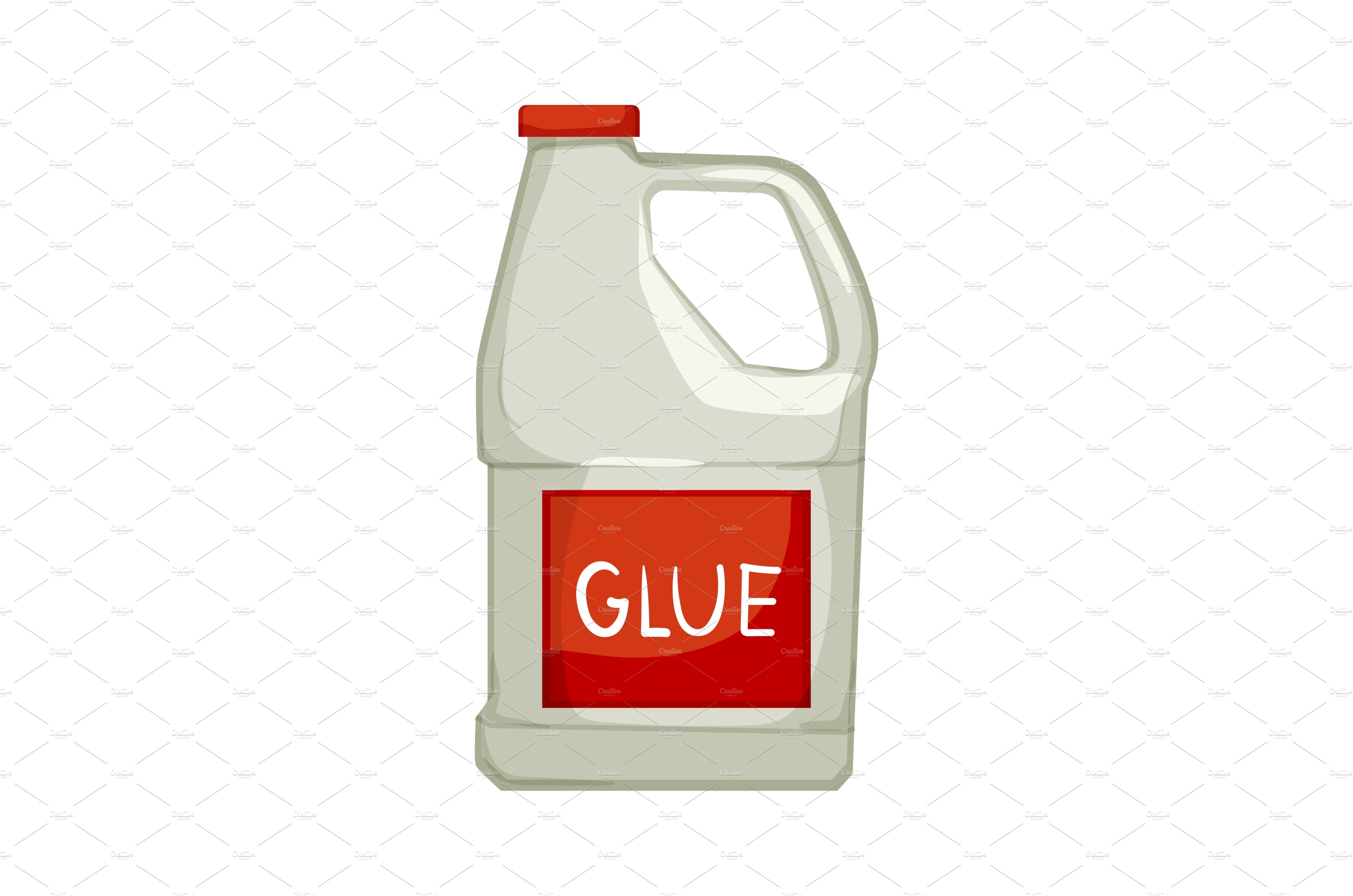 office glue bottle cartoon vector cover image.