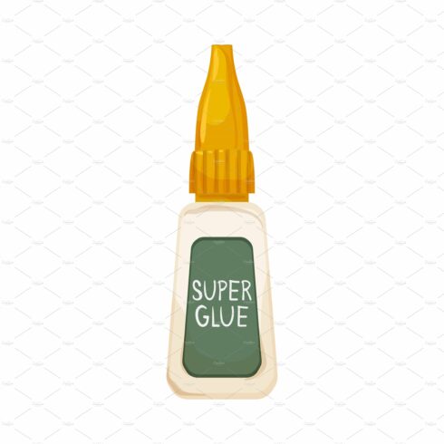 craft glue bottle cartoon vector cover image.