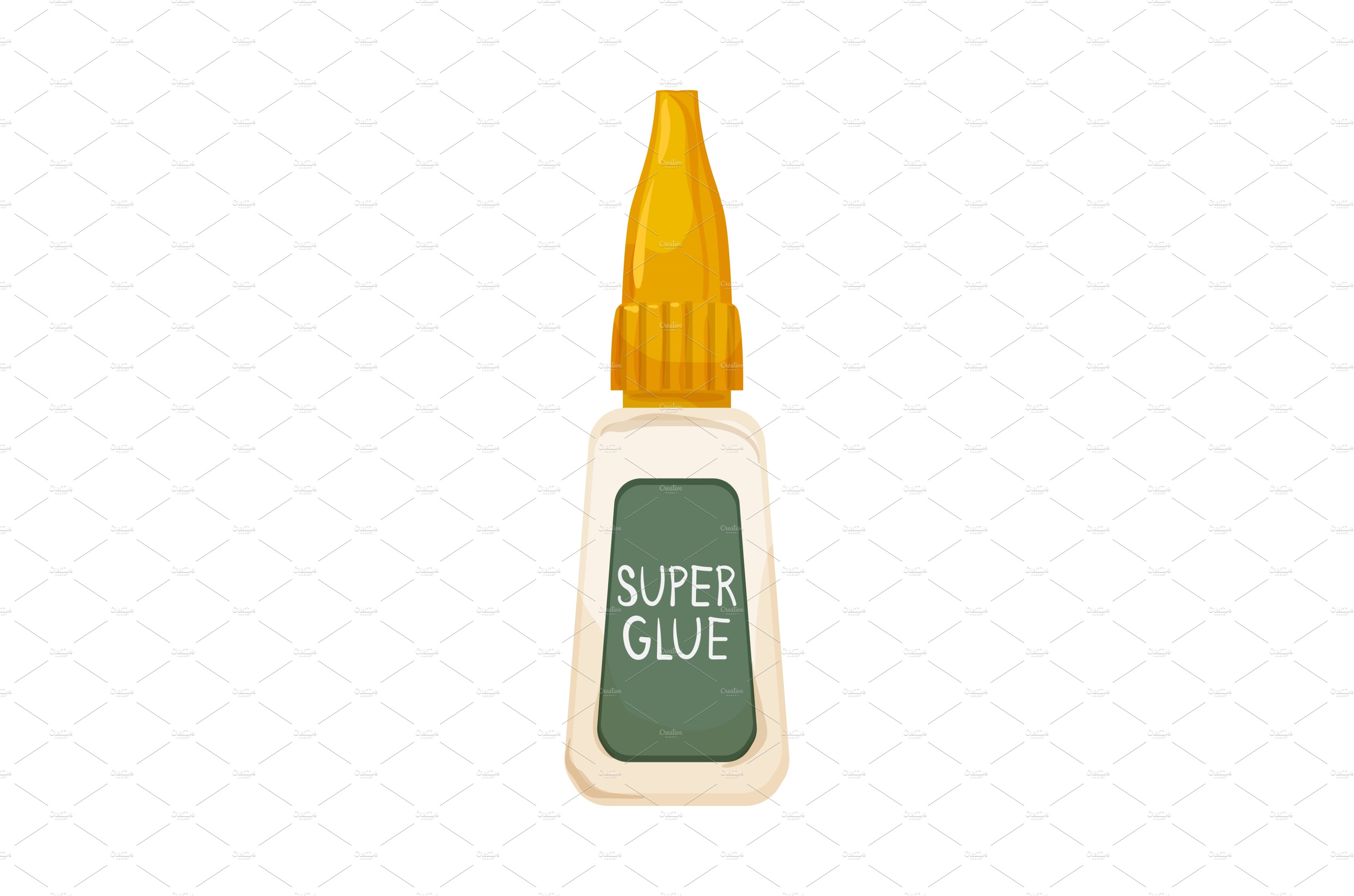 craft glue bottle cartoon vector cover image.