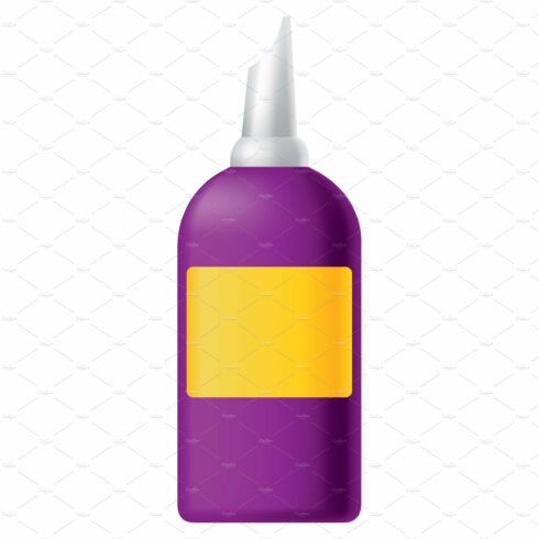 Glue bottle. Plastic container cover image.