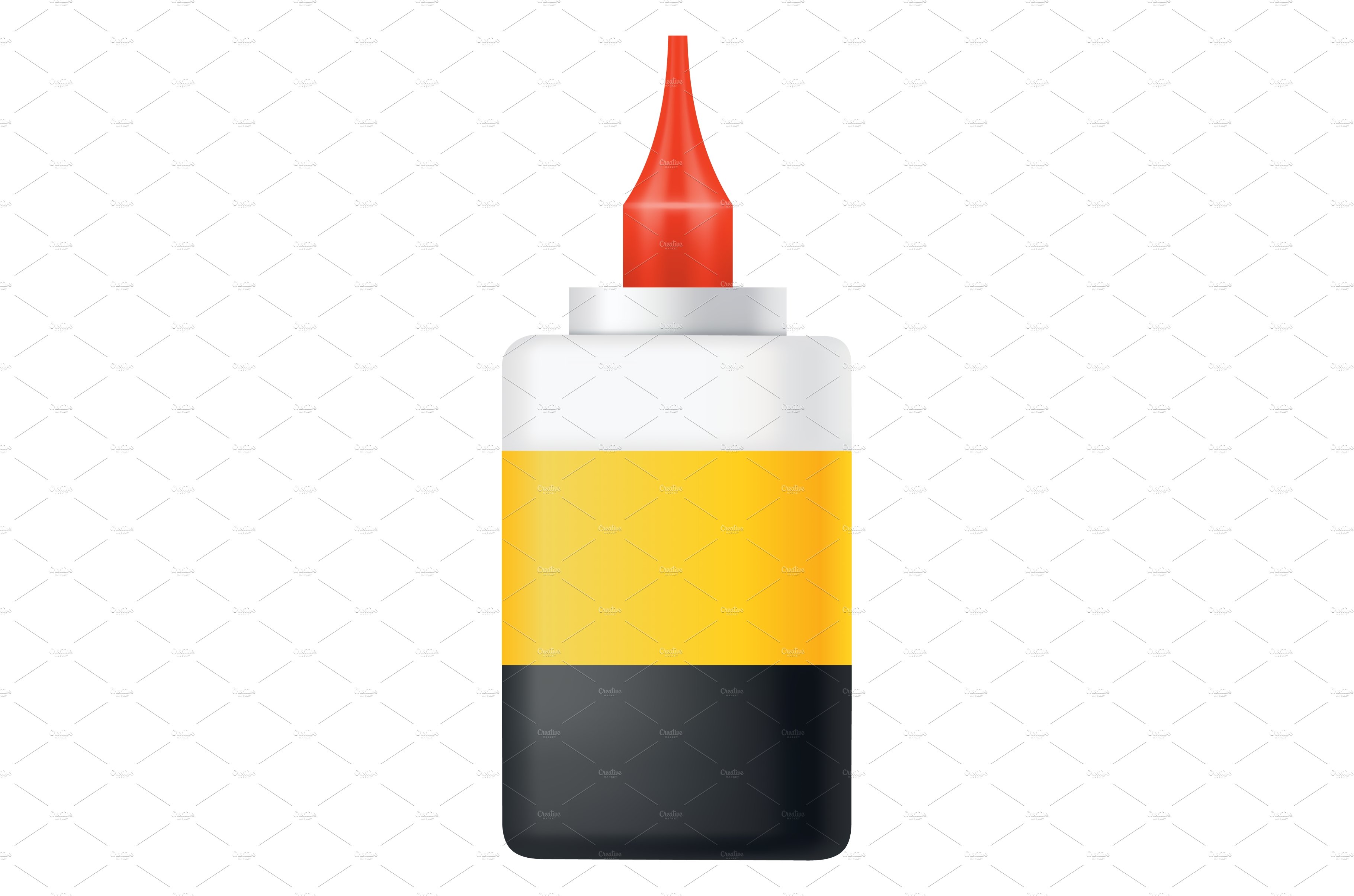 Glue bottle. Plastic container cover image.