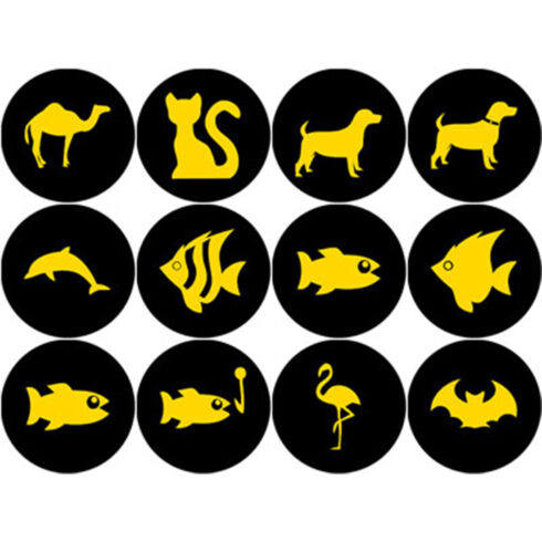 GOLD AND BLACK ANIMAL ICONS cover image.