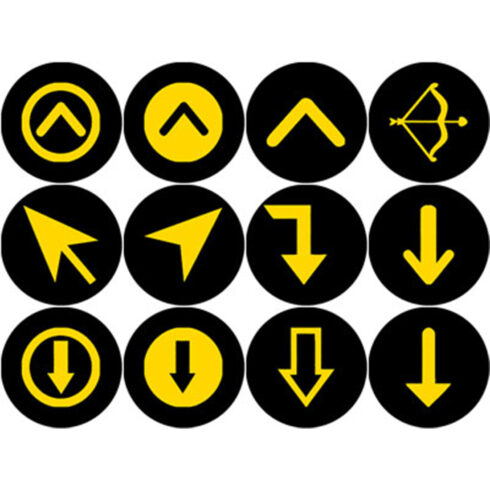 GOLD AND BLACK ARROW ICONS cover image.
