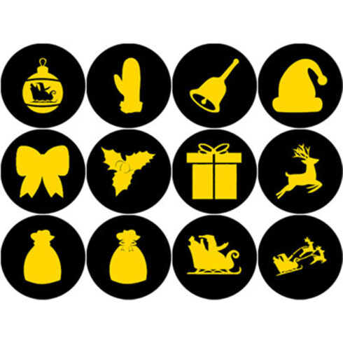 GOLD AND BLACK CHRISTMAS ICONS cover image.