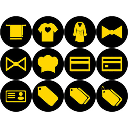 GOLD AND BLACK COMMERCE ICONS cover image.