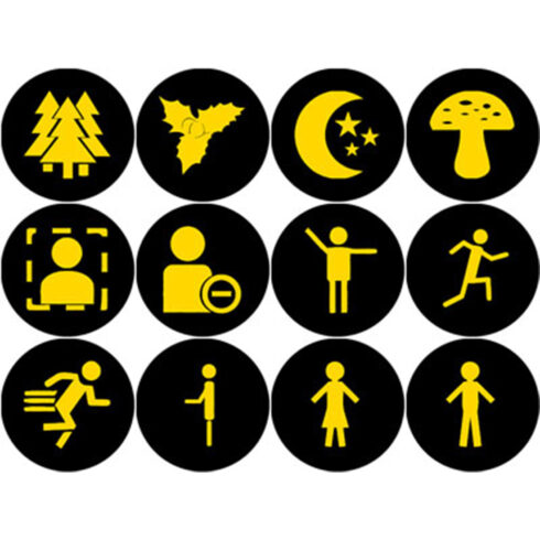 GOLD AND BLACK NATURE ROUND ICONS cover image.