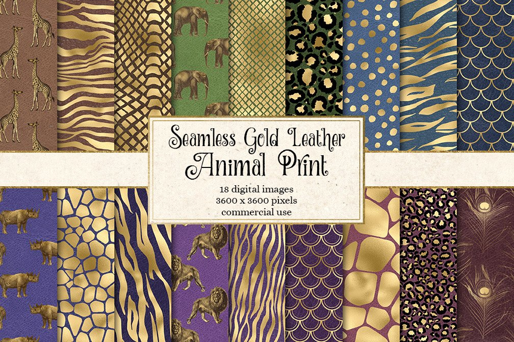 Gold Leather Animal Print cover image.