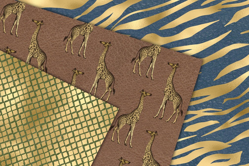 Gold Leather Animal Print preview image.