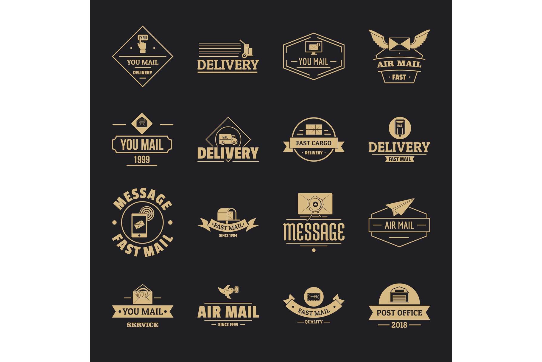 Delivery service logo icons set – MasterBundles