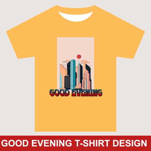 city evening T-shirt design cover image.
