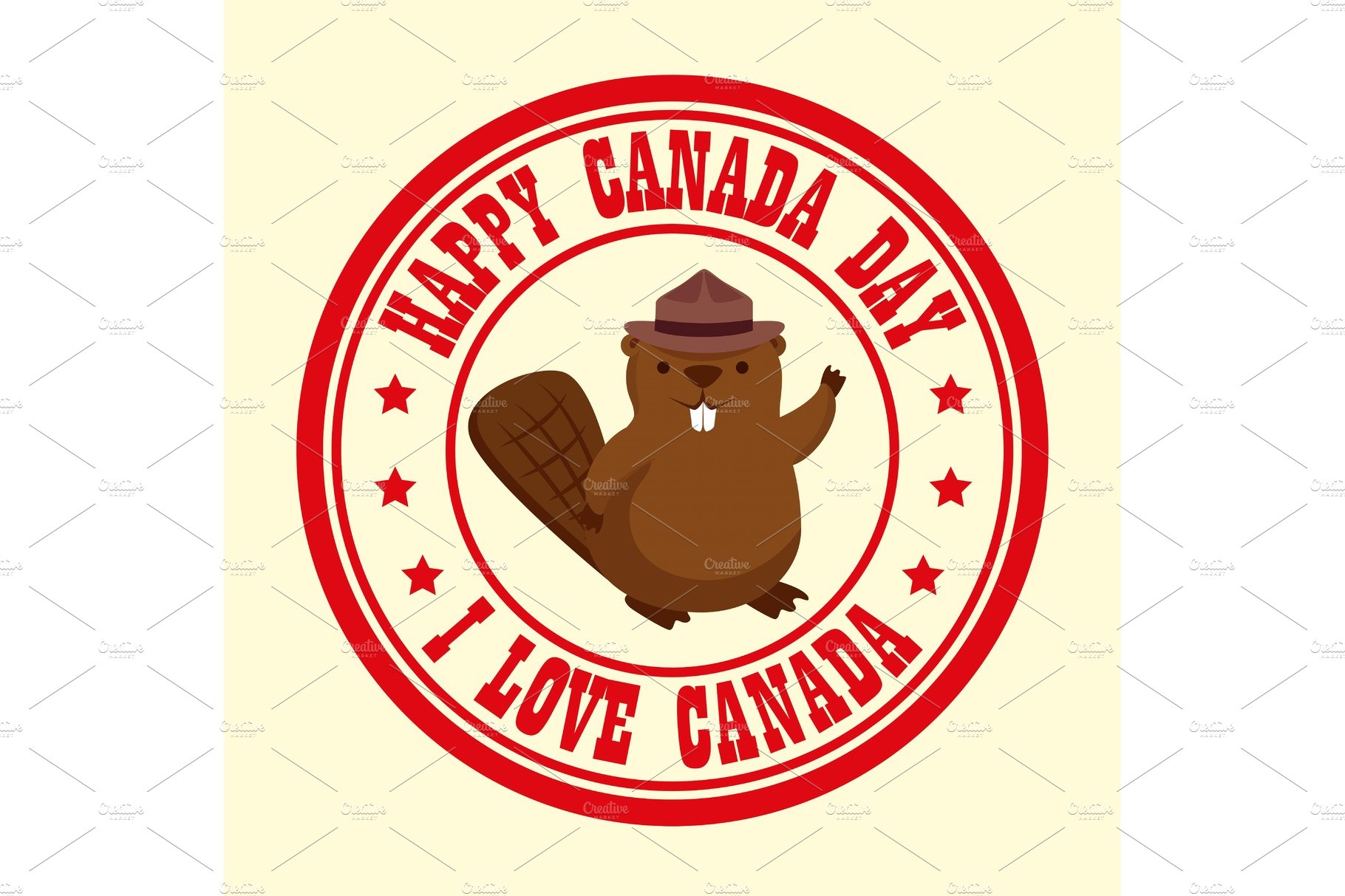 label of canada holiday with beaver cover image.