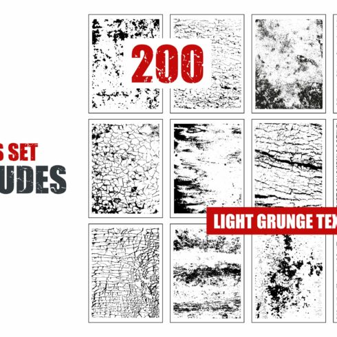 200 Light Grunge Textures cover image.