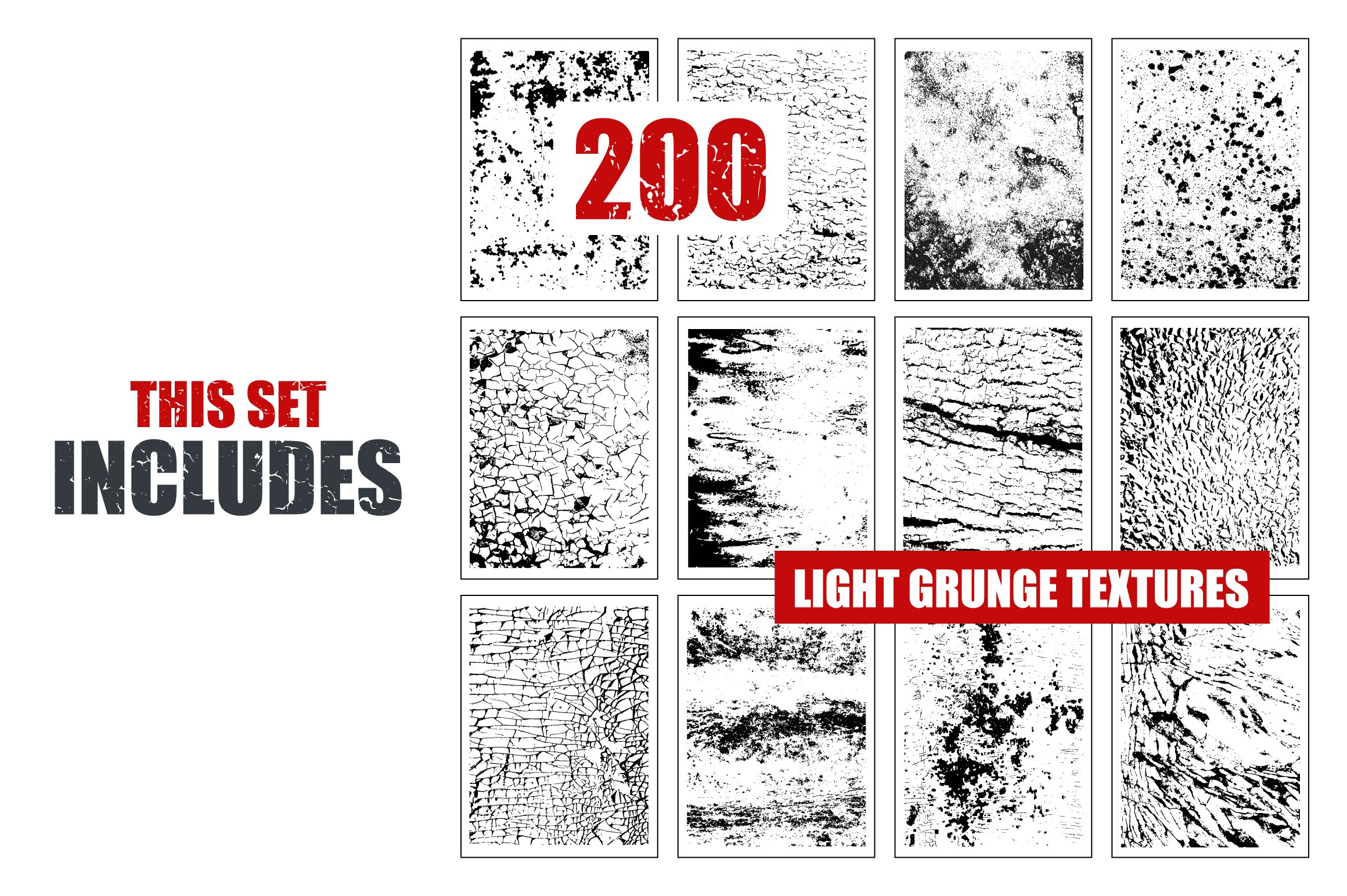200 Light Grunge Textures cover image.