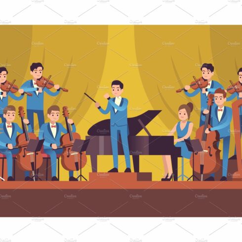 Symphony Orchestra. Classical music cover image.