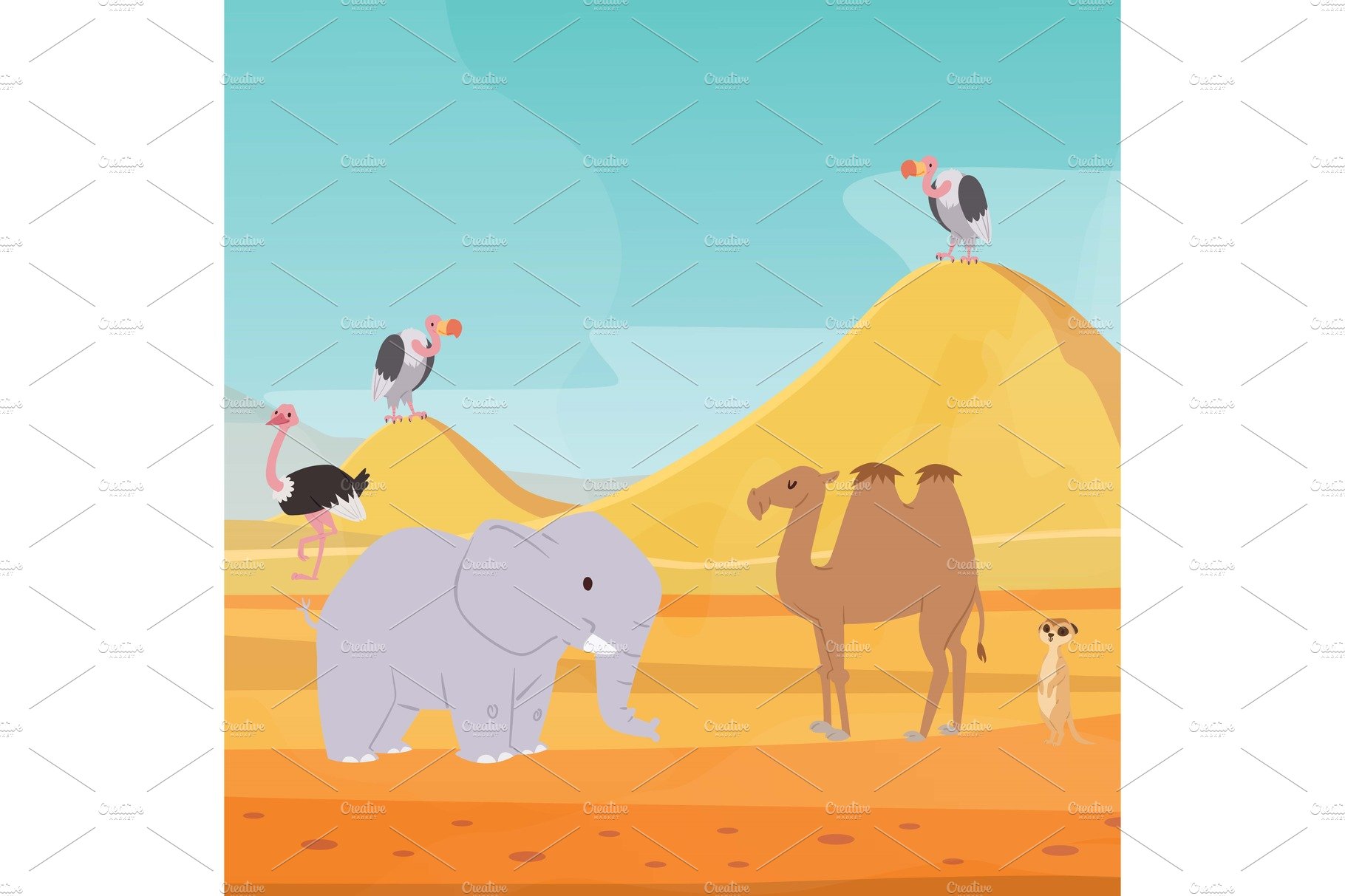 Africa desert landscape background cover image.