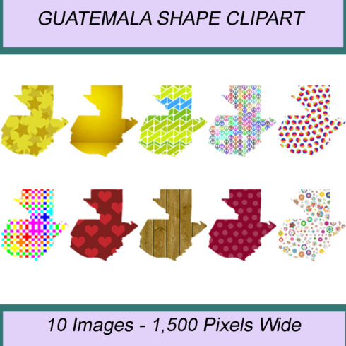 GUATEMALA SHAPE CLIPART ICONS cover image.