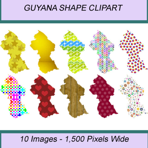 GUYANA SHAPE CLIPART ICONS cover image.