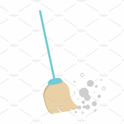 Broom vector illustration. cover image.