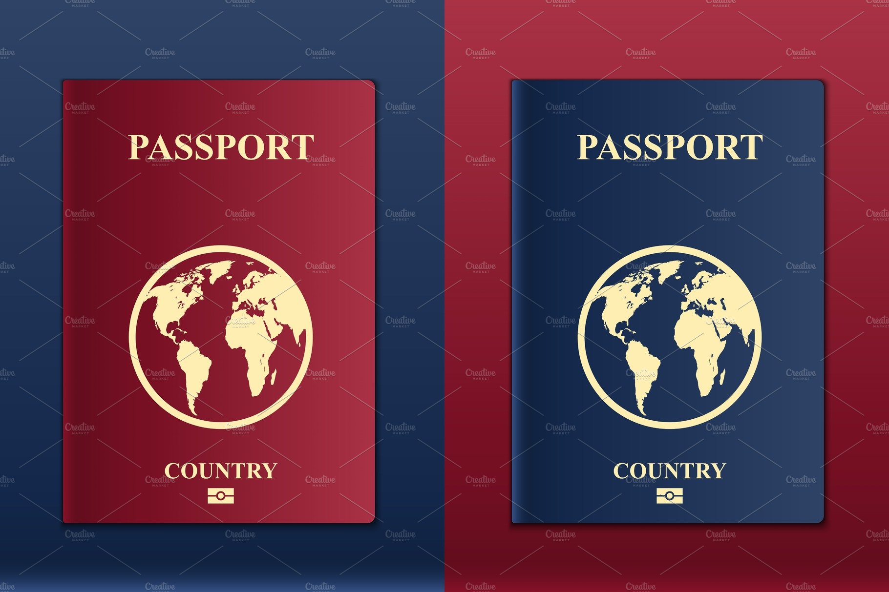 Passports, international document. cover image.