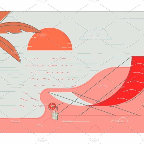 Beach Summer Vector Illustration cover image.